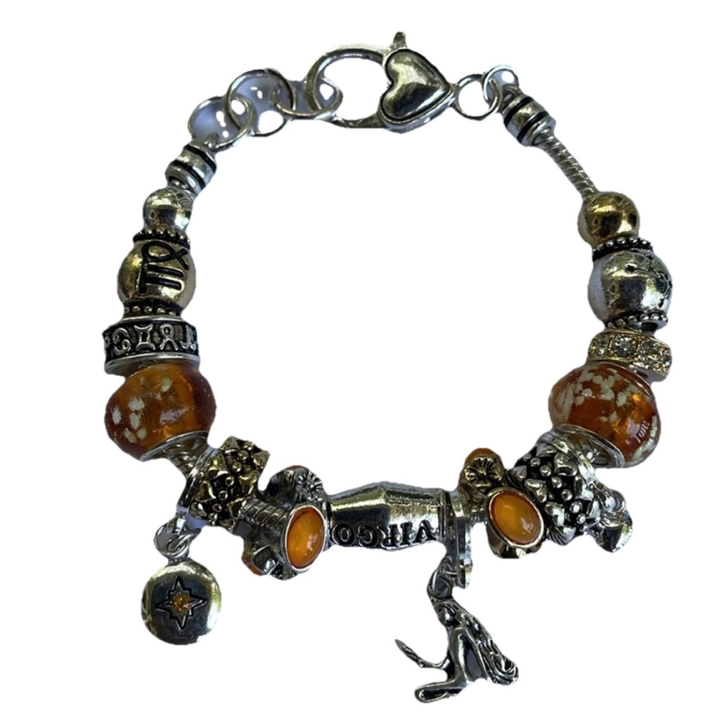 Landau Silver and Gold Charm Bracelet